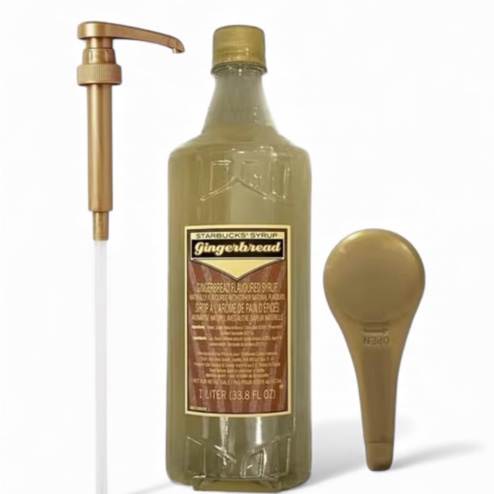 Starbucks Gingerbread Syrup with Gold Pump